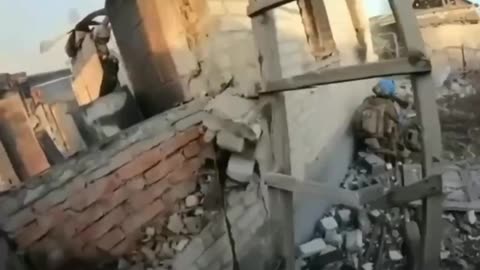 A full fragment of the battle in which a helmet saved Ukrainian soldier from