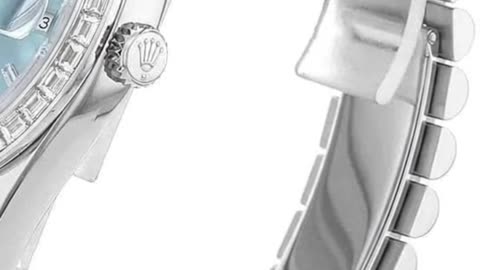 ROLEX DAY BEZEL BAGUETTE WATCH