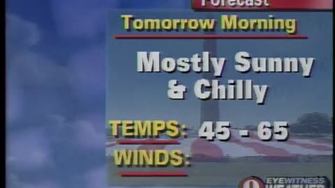 9 Eyewitness News Tonight WUSA September 14, 2001 1100pm-1135pm EDT