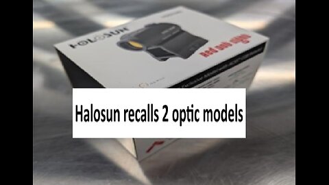 Holosun recalls red dot