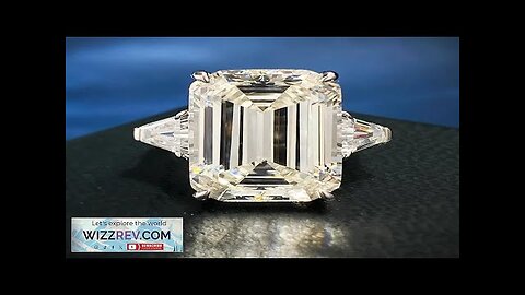 Luxury 30Ct Lab Moissanite Diamond Ring 100% Real 925 Sterling Silver Party Review