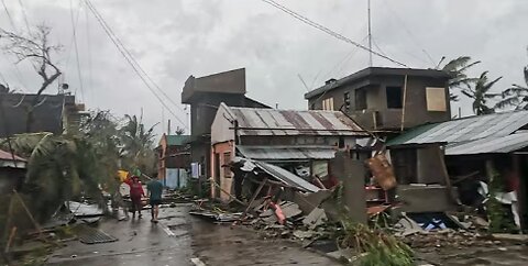 Typhoon Bualoi weakens to a storm after slamming into the eastern Philippines