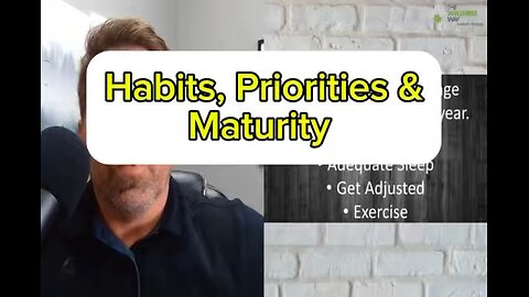 Holiday Habits, Priorities, and Maturity