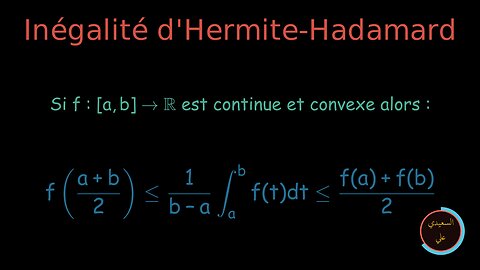 Inégalité d'Hermite-Hadamard