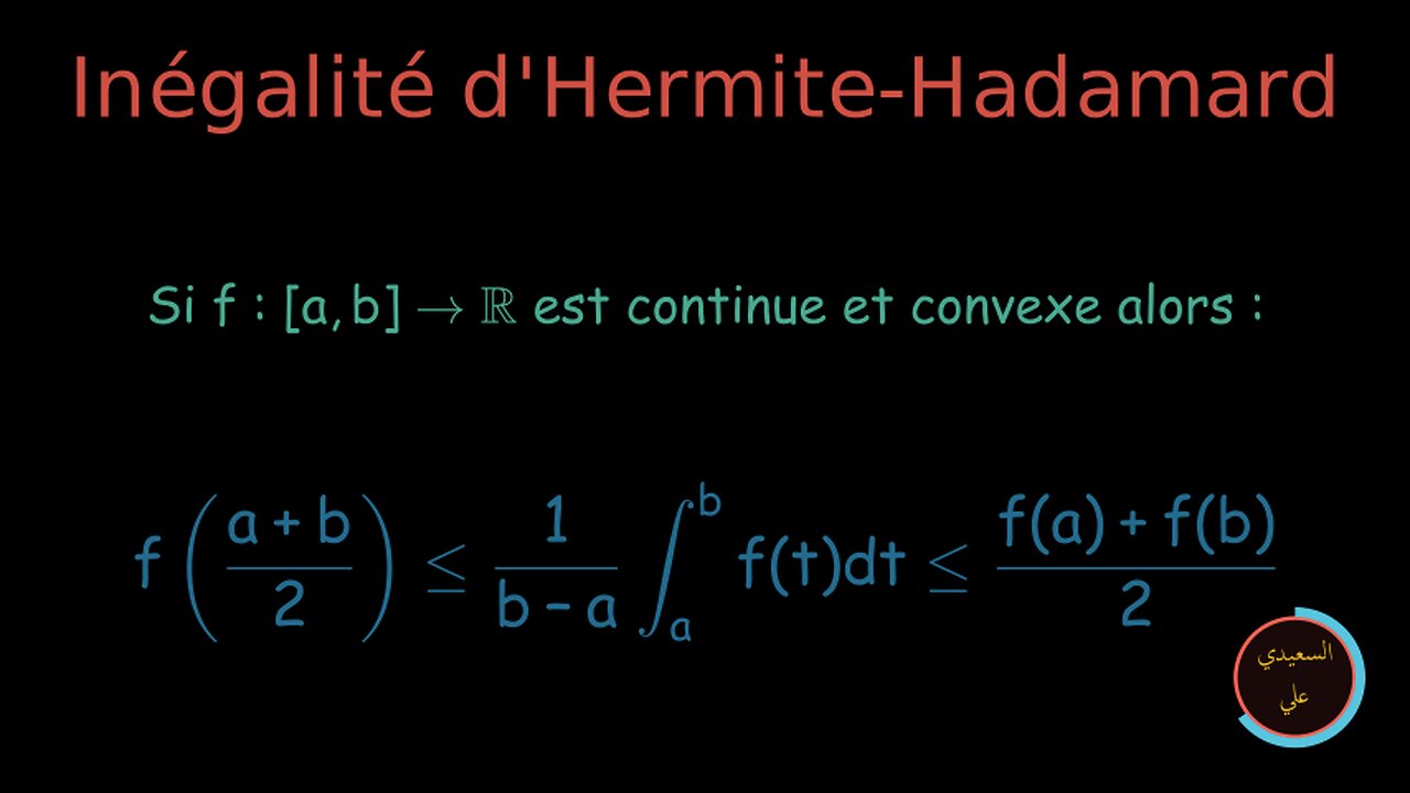 Inégalité d'Hermite-Hadamard