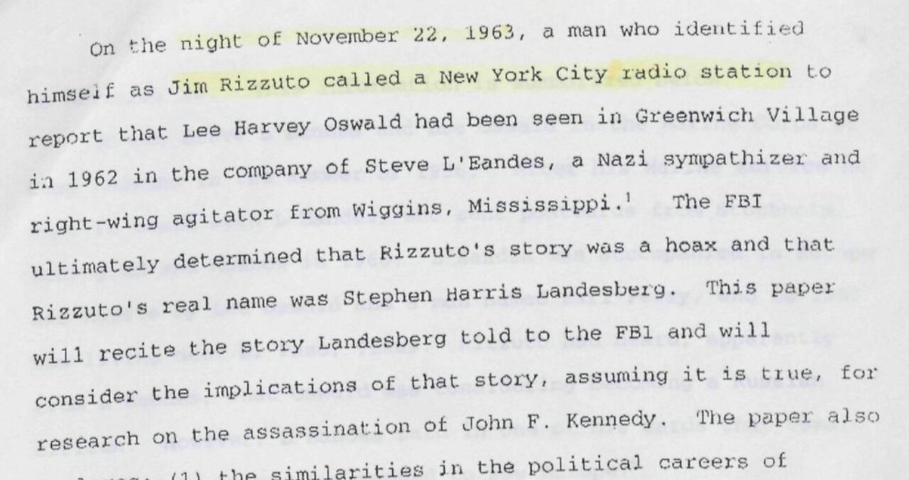 Oswald and the Incredible Tale of Stephen Harris Landesberg