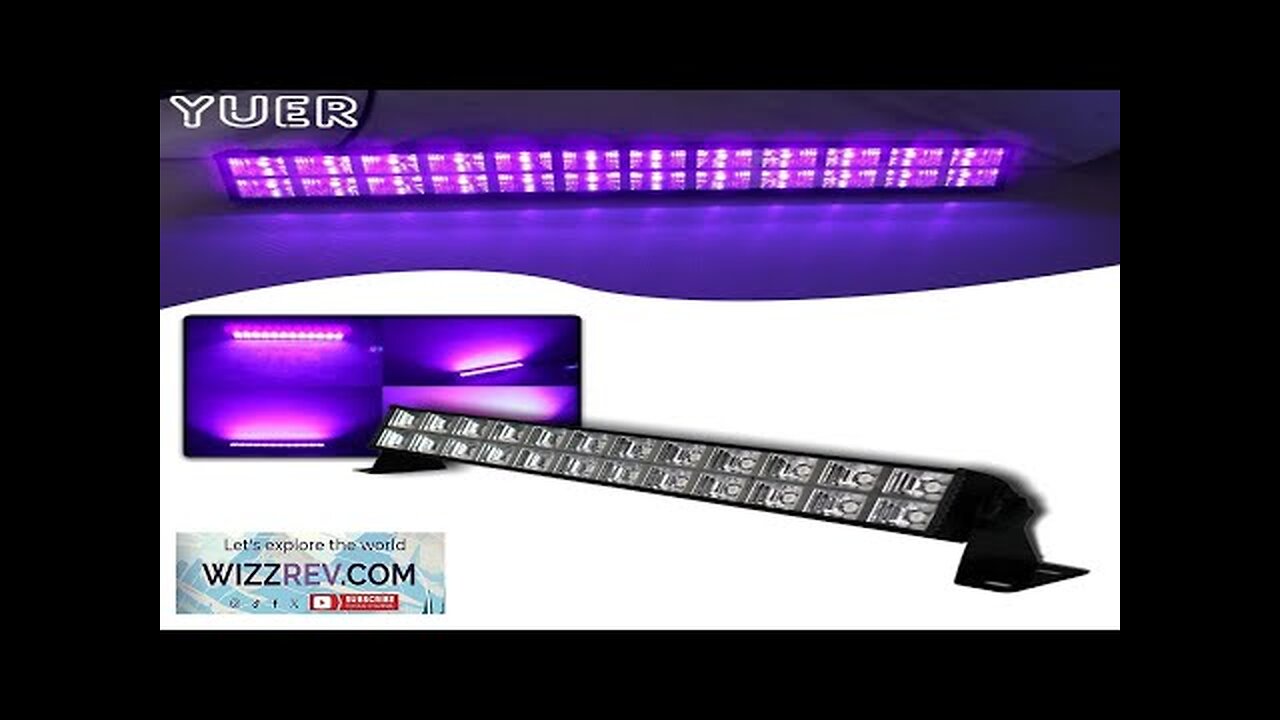 NEW Double Row UV Bar Light LED 48W Stage Light Effect 24 Review