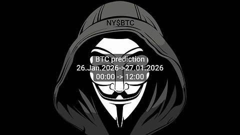 BTC #Prediction⬆️?⬇️? 26.Jan.2026(00:00->12:00) 26.01.2026->27Jan2026 01월26일2026->01월27일2026