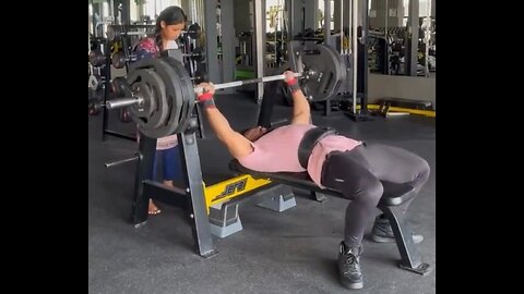 Low IQ Bodybuilder Almost Dies Letting His Tiny Wife Spot Him During Bench Pressing