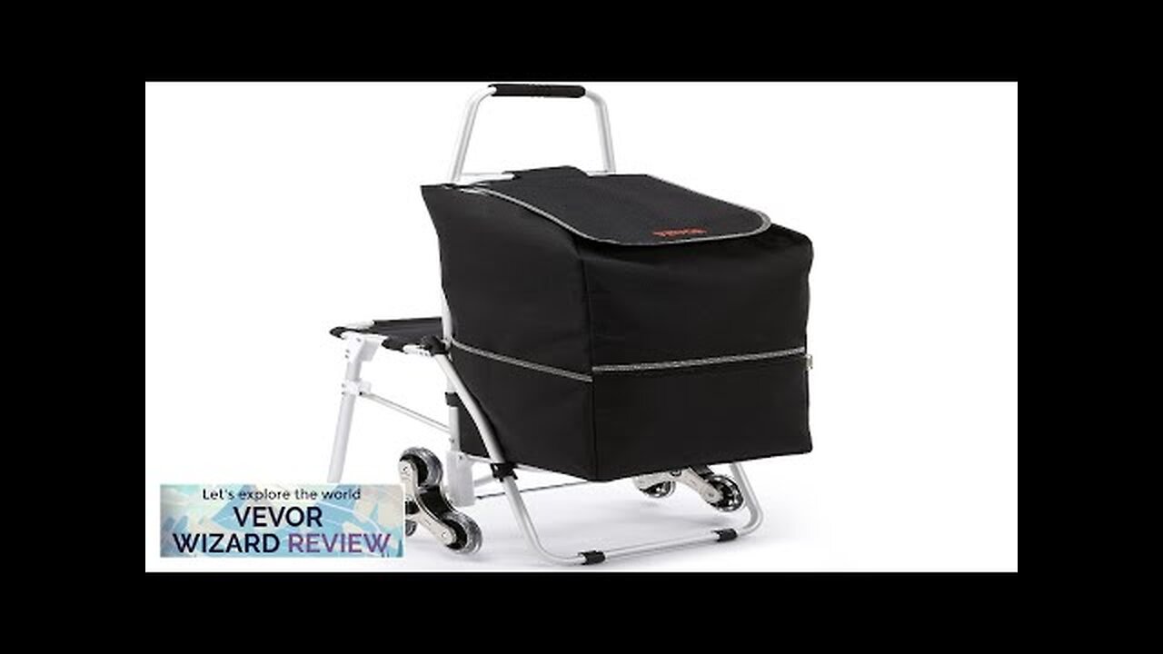 VEVOR Stair Climbing Cart 50L Foldable Shopping Cart w/ Waterproof Bag Review