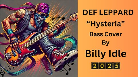 🎸 Def Leppard's 'Hysteria'| Bass Cover | Billy Idle |2025 🎸