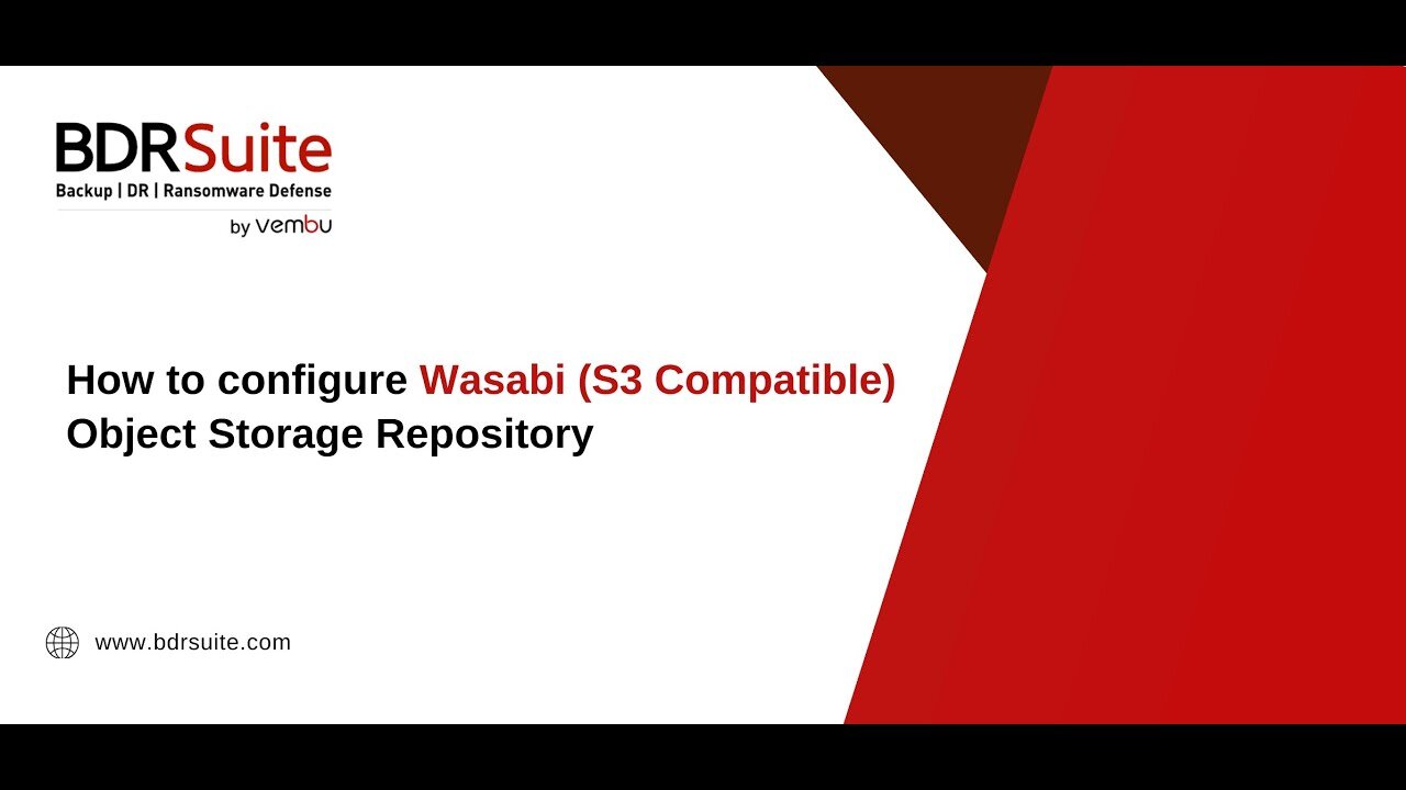 How to configure Wasabi (S3 Compatible) Object Storage Repository