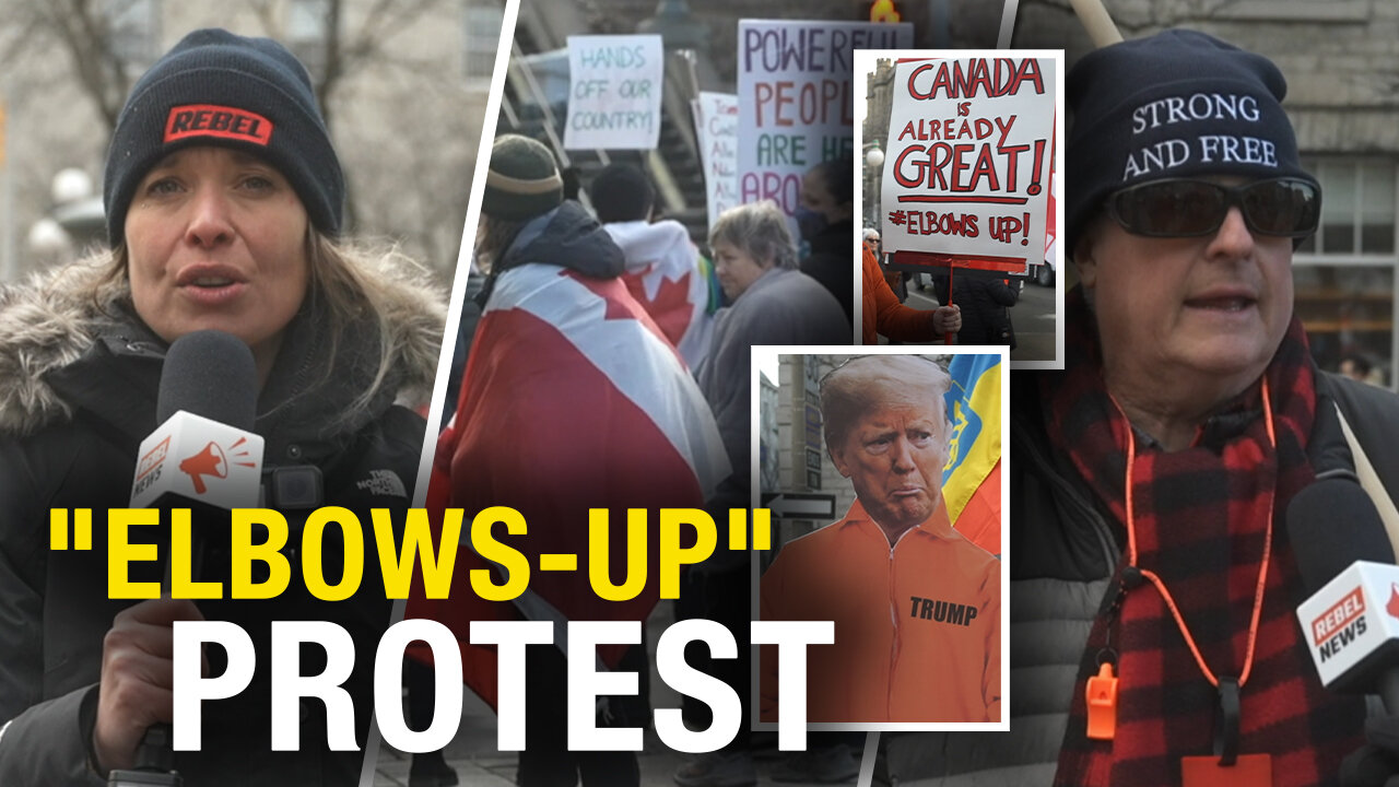 Embarrassing... 'Elbows Up' protest takes to Ottawa!