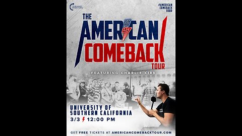 Eye of the STORM LIVE-> The American Comeback Tour with Charlie Kirk