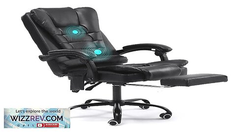 Snailhome Massage Reclining Office Chair Adjustable Height Rotating Lift Chair PU Leather Review