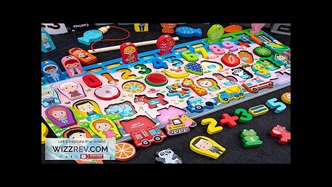 QWZ Kids Montessori Educational Wooden Math Toys Children Busy Board Count Shape Review