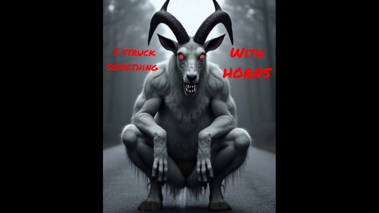I struck something with horns as it darted across the road
