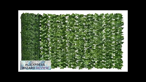 50X200cm Artificial Ivy Hedge Green Leaf Fence Panels Faux Privacy Fence Screen Review