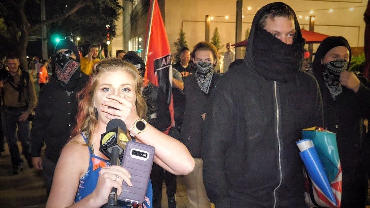 Antifa Gets EMBARRASSED By Conservative Girl