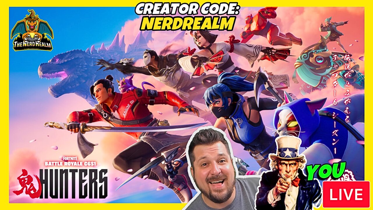 New Years Eve! Fortnite Hunters w/ YOU! Creator Code: NERDREALM