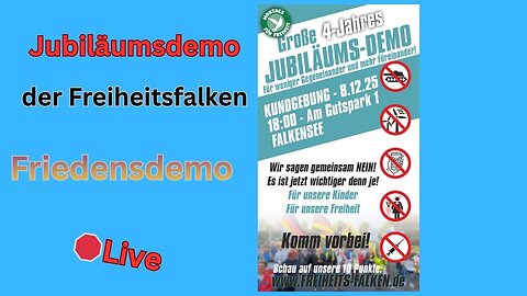 Live🛑: Demo zum 4. Jahrestag der Freiheitsfalken-Friedensdemo #081225