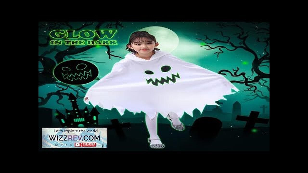 Child Boy Girl Cute White Ghost Demon Glow In The Dark Cape Review