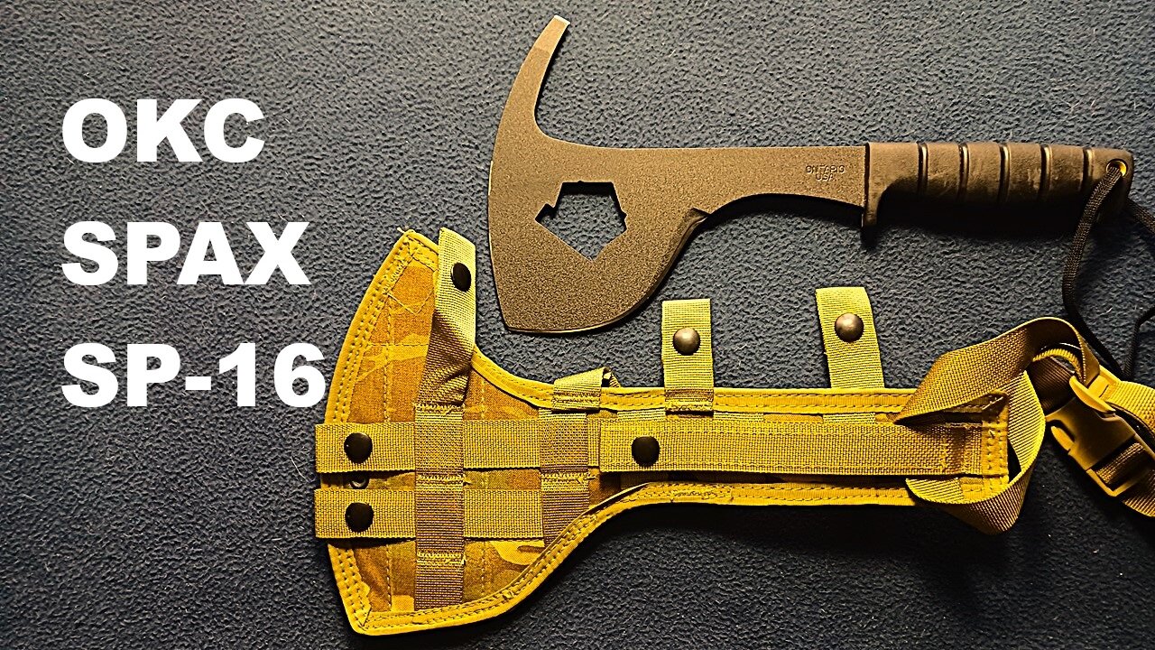 SHOW AND TELL 204: ONTARIO KNIFE COMPANY SP-16 SPAX (SPEC PLUS AXE), MULTICAM