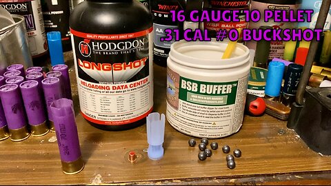 16 Gauge 10 Pellet .31 Cal #0 Buckshot Reload