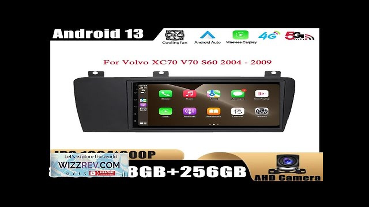 7Inch Android 13 For Volvo XC70 V70 S60 2005 2009 Car Review