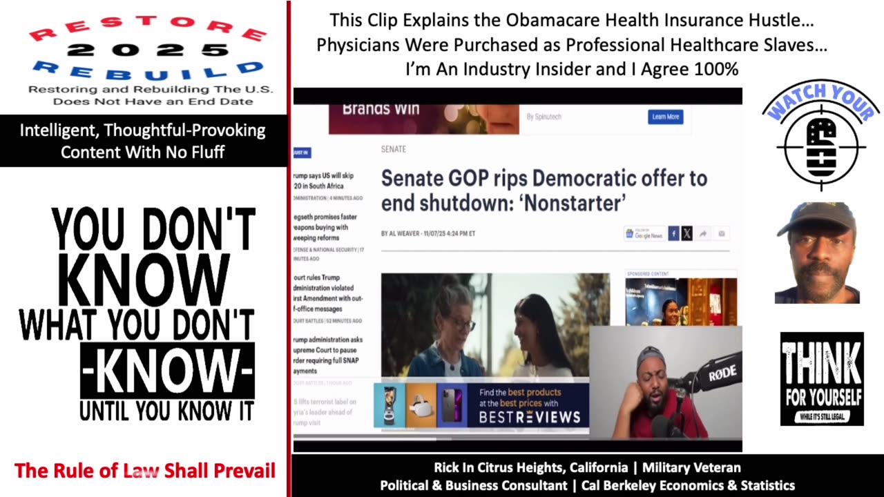 This Clip Explains the Obamacare Hustle...Doctors Were Bought by Hospitals as Prof Slaves
