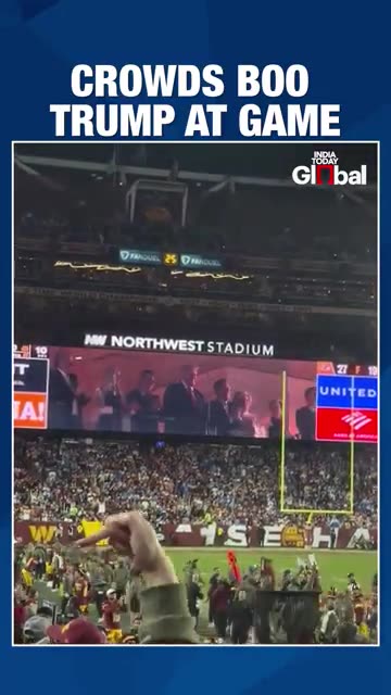 Loud Boos As Trump Swears In Troops At Commanders-Lions Match