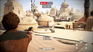 SWBF2 2017: Arcade Onslaught Han Solo Mos Eisley Gameplay