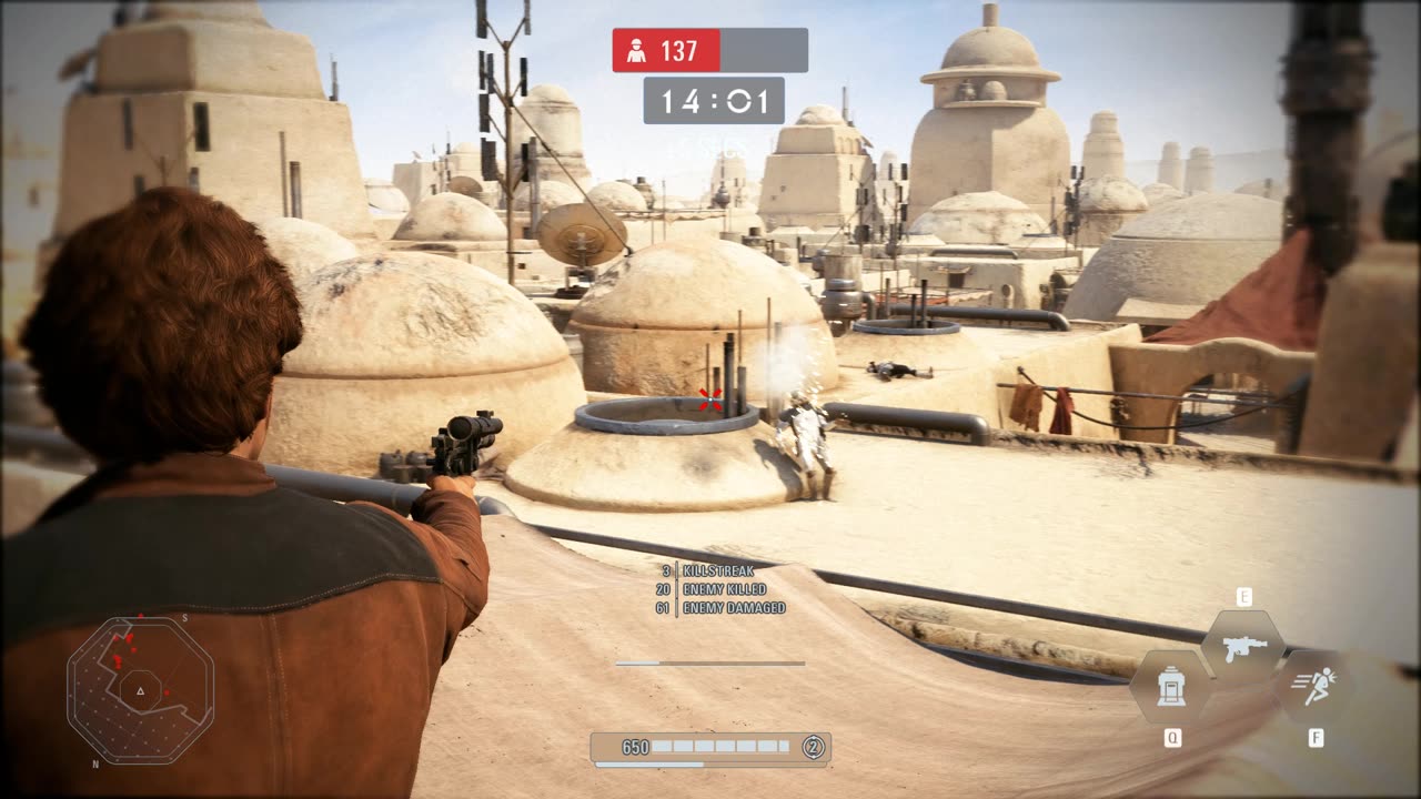 SWBF2 2017: Arcade Onslaught Han Solo Mos Eisley Gameplay