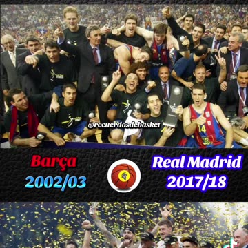 Barça 2002/03 VS Real Madrid 2017/18 #Barcelona #Madrid #fcbarcelona #realmadrid #euroliga