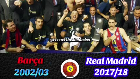 Barça 2002/03 VS Real Madrid 2017/18 #Barcelona #Madrid #fcbarcelona #realmadrid #euroliga