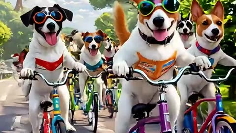 Dog Funny rooster 🐔 doing cycle 🚲 race #birds #animals #cute #chicken # #trending #ytshorts