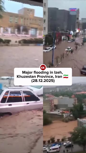 Major flooding in Izeh, Khuzestan Province, Iran 🇮🇷 (28.12.2025)