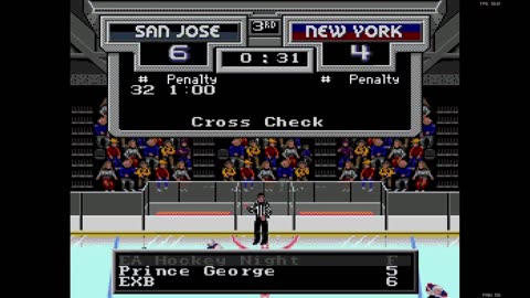 NHL '94 Franchise Mode 1991 Regular Season G53 - Len the Lengend (SJ) at Richter (NYR)