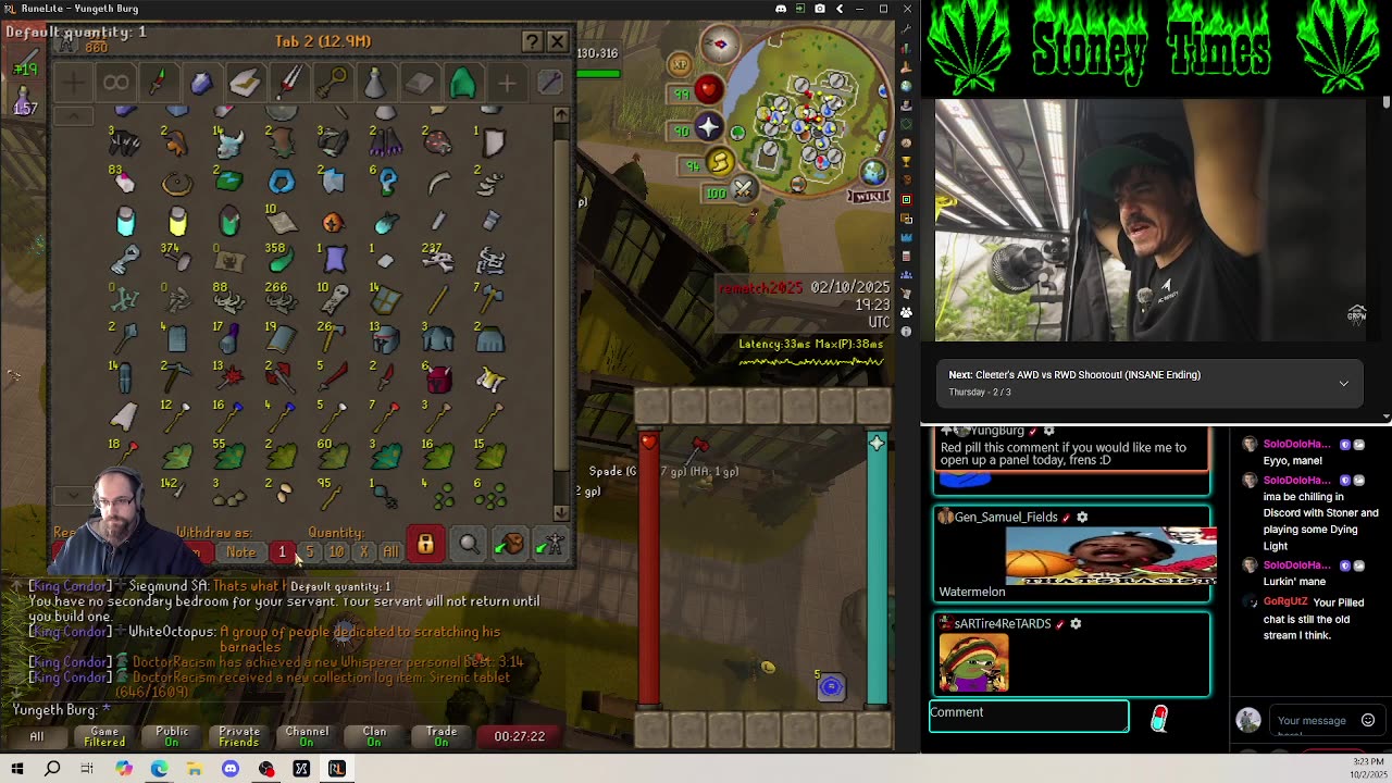 Burg's Lounge.. Runescape n' Chill 10-2 #Live #Cannabis #420 #OSRS
