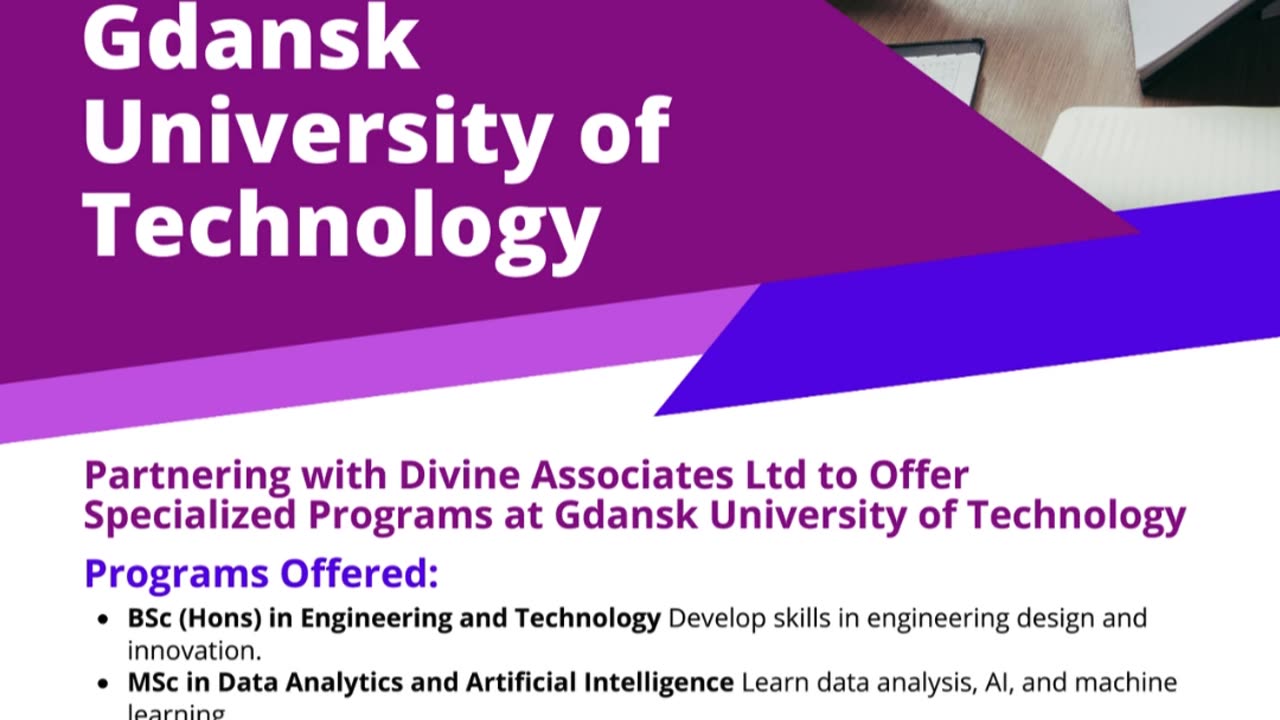 Empower Your Future with Divine Associates Ltd at Gdansk University of Technology