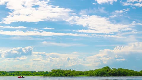 Clouds over the Kama River