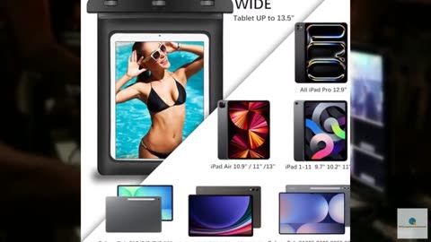 Mezeic Universal iPad Waterproof Case, Dry Bag Pouch for ipad Pro 13’’/12.9" ipa