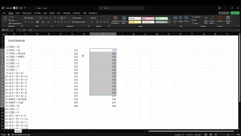 Important Excel Shortcuts!