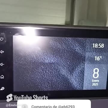 Clock, Temperature and Date on Screen Dacia Sandero #emiliomotor