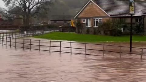 Major Flooding Occurred Due To Intense Rain In Ewyas Harold, Herefordshire, UK , 11/14/2025