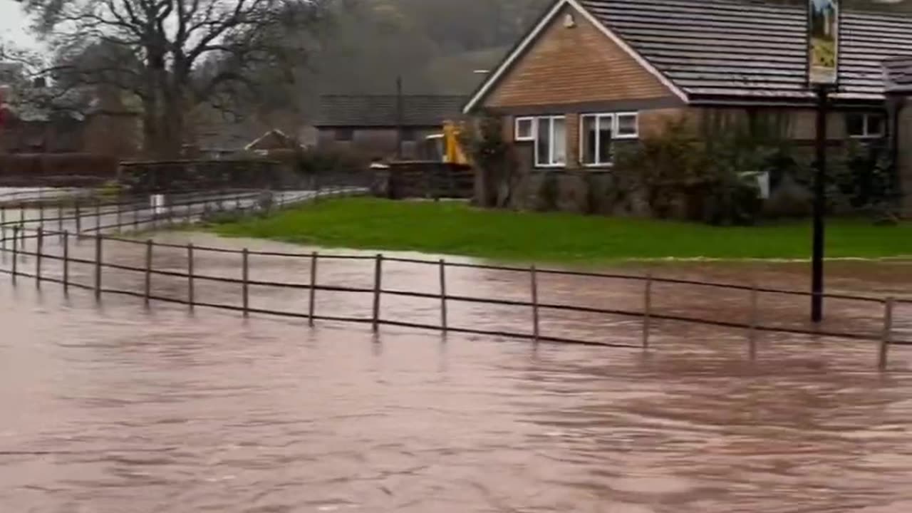 Major Flooding Occurred Due To Intense Rain In Ewyas Harold, Herefordshire, UK , 11/14/2025