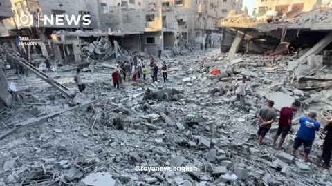 Aftermath of massive ‘Israeli’ strikes on Gaza City