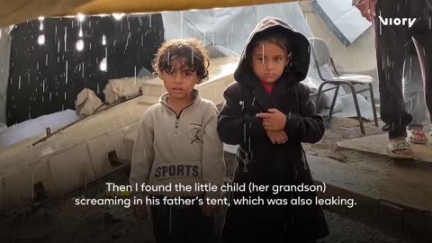 Gaza’s camps for displaced people flooded out by first storm of winter