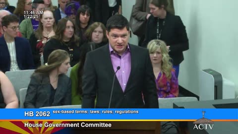 Testifying to Arizona State House Government Committee in support of HB 2062