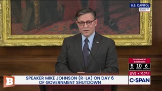 MOMENTS AGO: Speaker Mike Johnson News Conference on Day 6 of Gov't Shutdown...